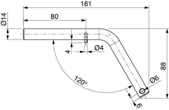 GOUPILLE DE SECURITE Ø 14, ZINGUEE