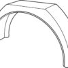 PE 92.28, AILE ARRIERE TRAPEZOIDALE POLYETHYLENE, X = 400 MM, H = 460 MM, A = 1490 MM