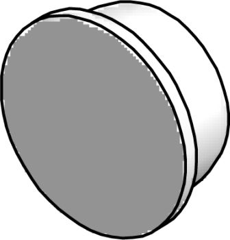 BOUCHON DE PROTECTION POUR TUBE SUPPORT GARDE-BOUE ø 1 1/4"