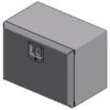 COFFRE INOX COUVERCLE MAT, 1 FERMETURE 600x400x400 mm