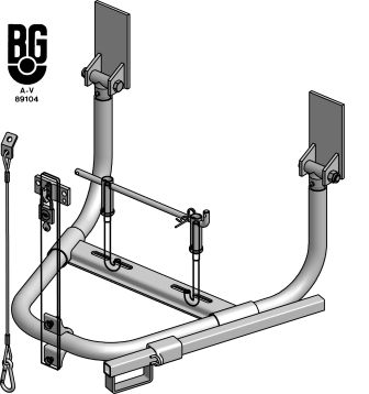 SUPPORT DE ROUE AVEC LEVIER TYP 89, ø 700-750 MM, ZINGUE AU FEU