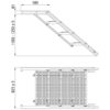 ESCABEAU DE SECURITE, COULISSANT, 7 MARCHES, ALU, B = 825 MM