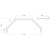 QA 273.64, AILE DOUBLE ESSIEUX ALU STRIE 3/5 MM