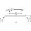 QAS 262.60, AILE DOUBLE ESSIEUX EN ALU  STRIE 3/5 MM