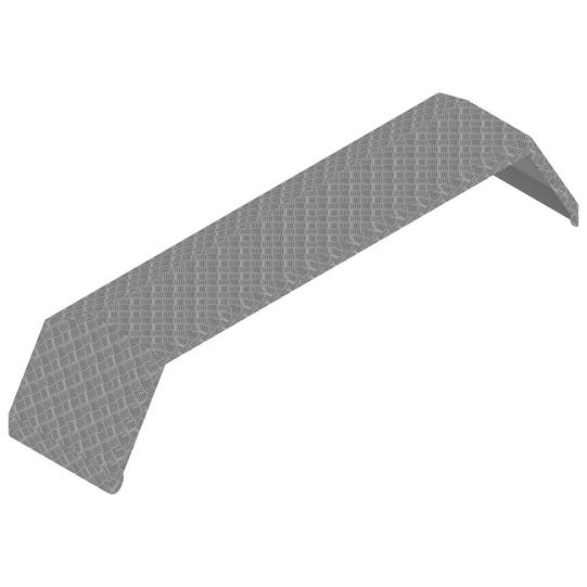 QAS 262.60, AILE DOUBLE ESSIEUX EN ALU  STRIE 3/5 MM