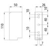 POCHE A LATTE T-LOCK, H=110, ACIER ZINGUE