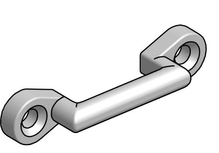PONTET POUR CROCHET, ZINGUE