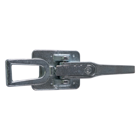 FERMETURE A EXCENTRIQUE, BOUCLE LONGUE, GALVANISEE, AVEC PLAQUE DE BASE