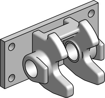 PALIER PONT BASCULANT AVEC PLAQUE FIXATION ZINGUE