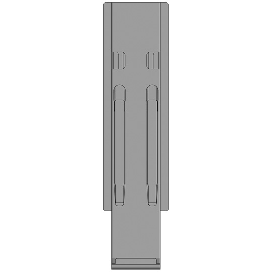 MONTANT CENTRAL K20, L = 500 MM, ALUMINIUM  RABATTABLE, A UNE FERMETURE