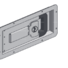 FERMETURE ENCASTREE P + L, 29 MM, AVEC LOGO PWP, INOX, CLE NO PA05