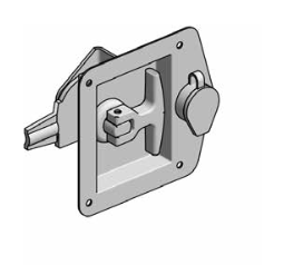 FERMETURE ENCASTREE INOX AVEC POIGNEE PIVOTANTE