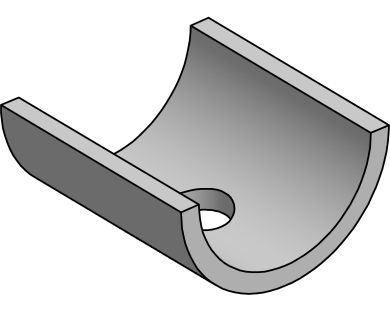 SUPPORT BRUT POUR TUBE DE BACHE, R 29,   ART. NO 6012.12.0