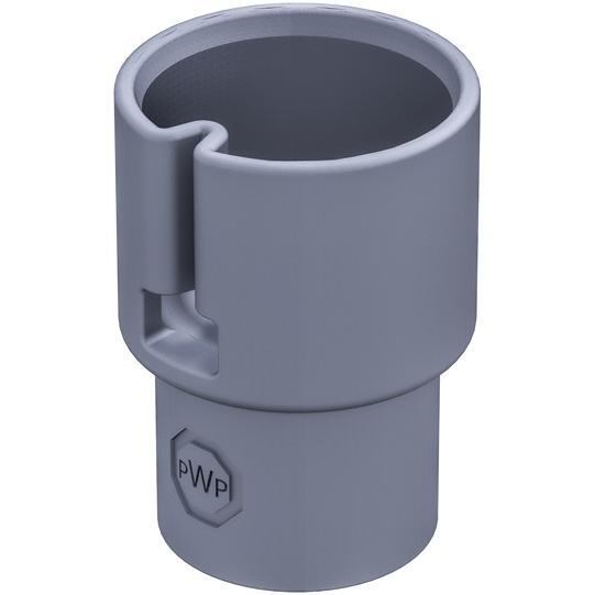 EMBOUT TENDEUR RAINURE, INOX, POUR TUBE Ø 34 MM