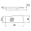 COUVERCLE PLASTIQUE POUR FERMETURE RIDELLE, GAUCHE