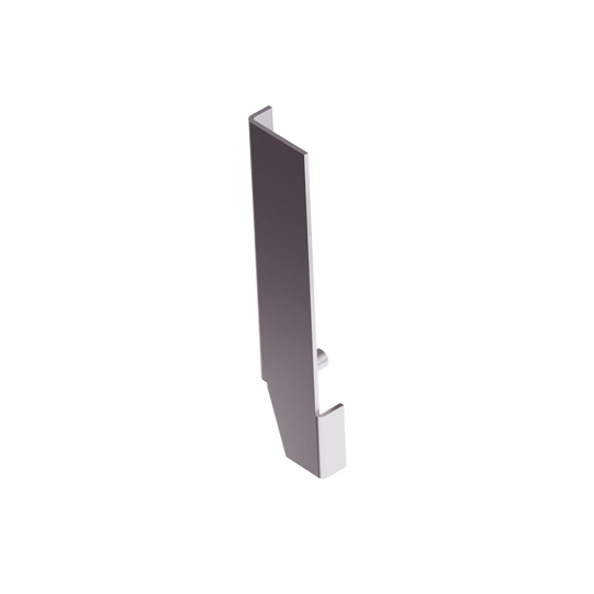 CONSOLE GAUCHE ZINGUEE AU FEU, POUR MARCHEPIED SIMPLE, RABATTABLE