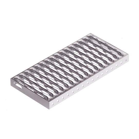 MARCHEPIED ZINGUE FEU, SANS CONSOLE, L = 630 MM, SIMPLE, RABATTABLE