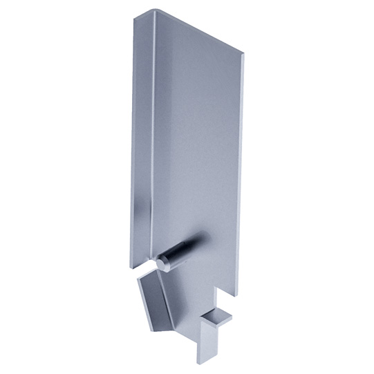 CONSOLE DROITE ZINGUEE AU FEU, POUR MARCHEPIED ALU SIMPLE, RABATTABLE