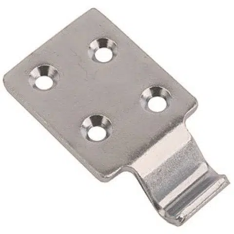 CROCHET INOX TYP C, AVEC TROUS, POUR FERMETURE LEGERE A EXCENTRIQUE