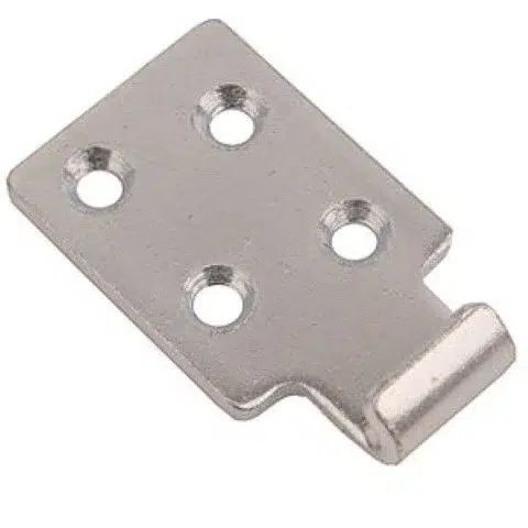 CROCHET POUR FERMETURE LEGERE A EXCENTRIQUE, INOX, AVEC TROUS