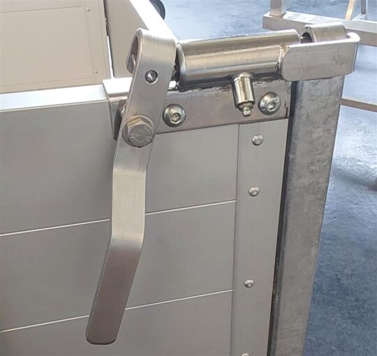 FERMETURE ARRIERE POUR PONT BASCULANT, DROIT, INOX