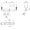 CARTON A 8 CHARNIERES EN ALUMINIUM POUR PONT BASCULANT 3,5 T. Y COMPRIS MATERIEL DE MONTAGE