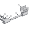 CARTON A 8 CHARNIERES EN ALUMINIUM POUR PONT BASCULANT 3,5 T. Y COMPRIS MATERIEL DE MONTAGE
