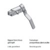 FERMETURE ARRIERE POUR PONT BASCULANT, GAUCHE, INOX