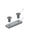 PLAQUE FILETEE, DISTANCE DE PERCAGE 40 MM