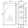 POCHE A LATTE A RIVETER L=120 DROITE, ACIER KTL