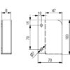 POCHE POUR LATTE A VISSER, ZINGUEE, GAUCHE LARGEUR 29 MM