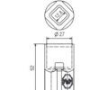 EMBOUT TENDEUR CARRE, INOX, POUR TUBE Ø 27 MM_x000D_
_x000D_
Mit BioCircle Öl Oberfläche_x000D_