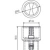 EMBOUT TENDEUR RAINURE, INOX, POUR TUBE Ø 34 MM