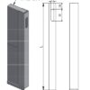 BORDURE EXTREMITE DROITE BRUTE, L = 800 MM, AVEC TROU POUR FERMETURE