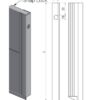 BORDURE EXTREMITE GAUCHE,  ELOXE, L = 300 MM, AVEC TROU POUR FERMETURE PACO