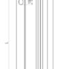 BORDURE EXTREMITE DROITE BRUT, L = 400 MM, AVEC TROU POUR FERMETURE PACO