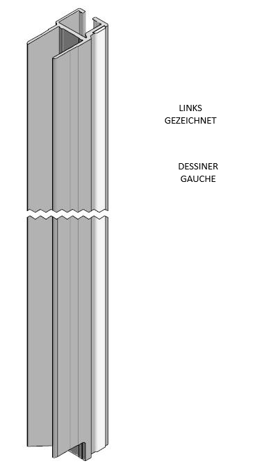 BORDURE D'EXTREMITE LATERALE GAUCHE,  ELOXEE, AVEC POLYAMIDE,  L = 813 MM,  POUR KINNEGRIP K20