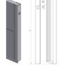 BORDURE EXTREMITE DROITE ELOXE, L = 800 MM, AVEC TROU POUR FERMETURE